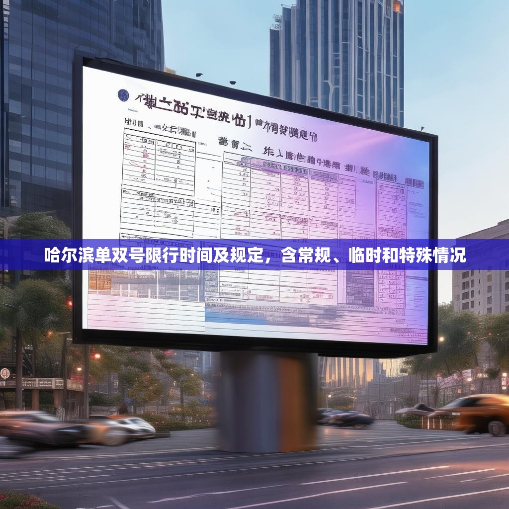 哈尔滨单双号限行时间及规定，含常规、临时和特殊情况