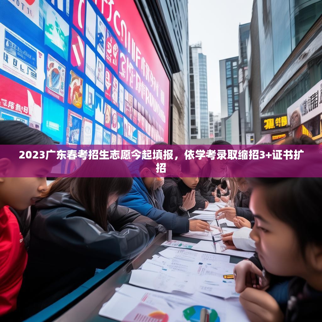 2023广东春考招生志愿今起填报,依学考录取缩招3+证书扩招