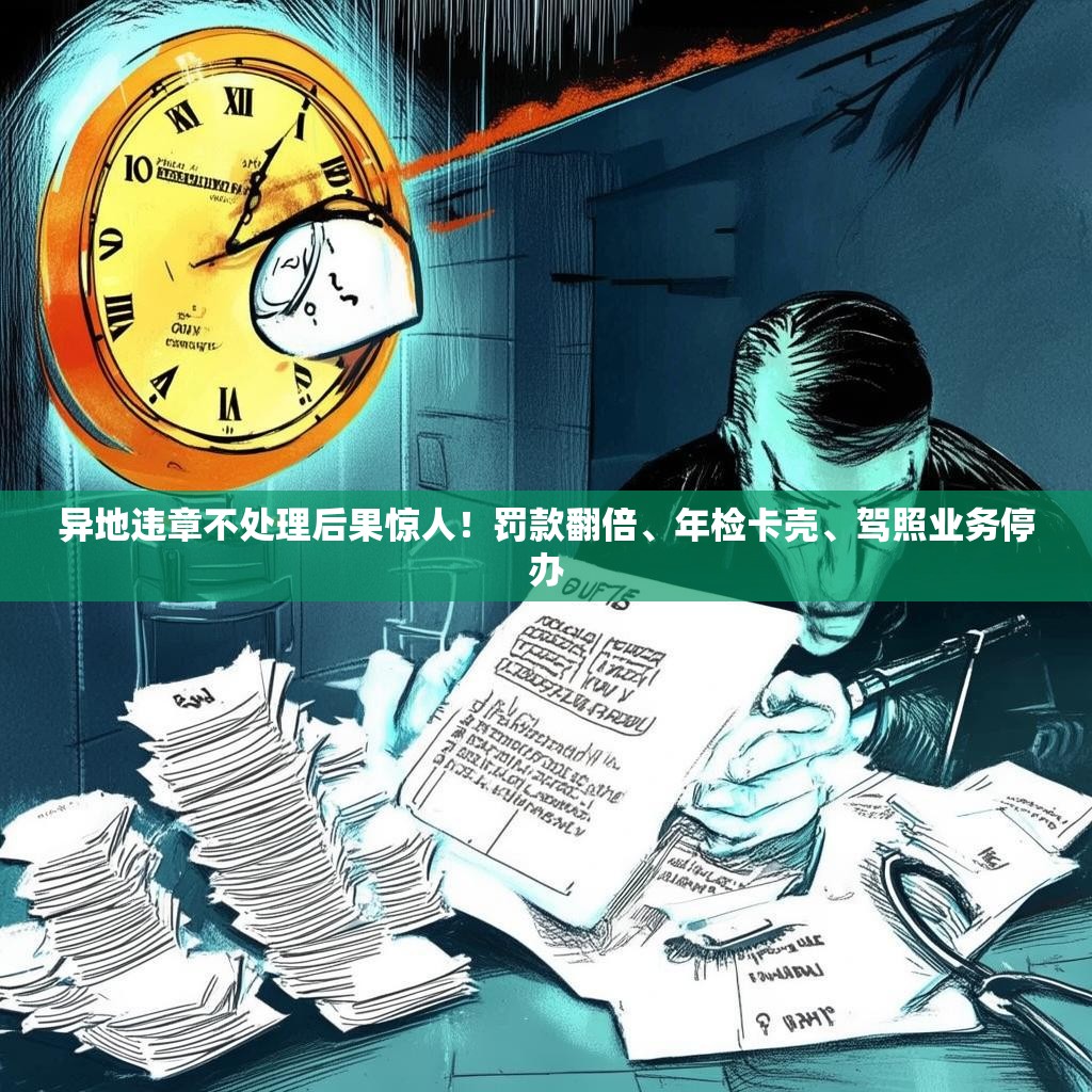 异地违章不处理后果惊人！罚款翻倍、年检卡壳、驾照业务停办