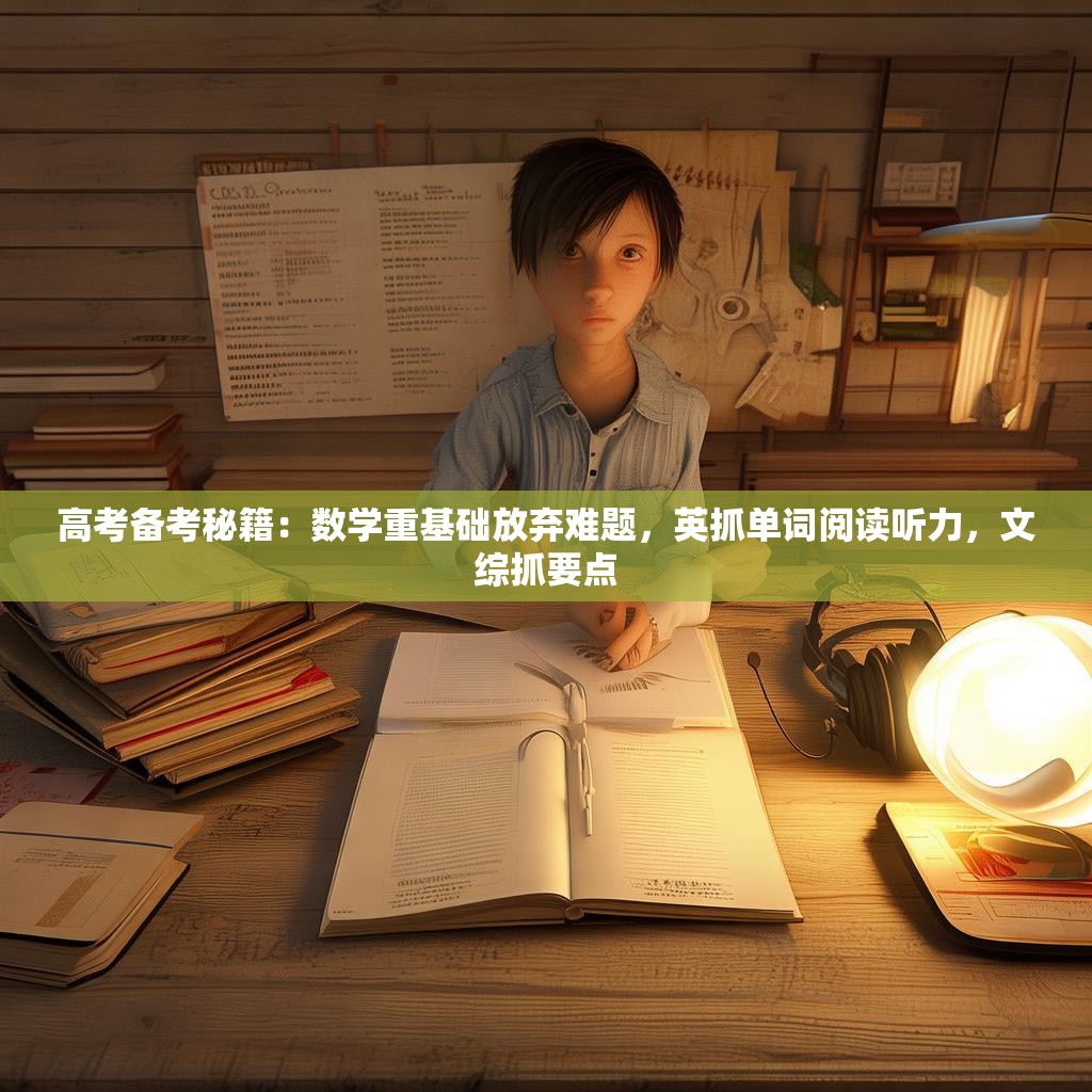 高考备考秘籍：数学重基础放弃难题，英抓单词阅读听力，文综抓要点