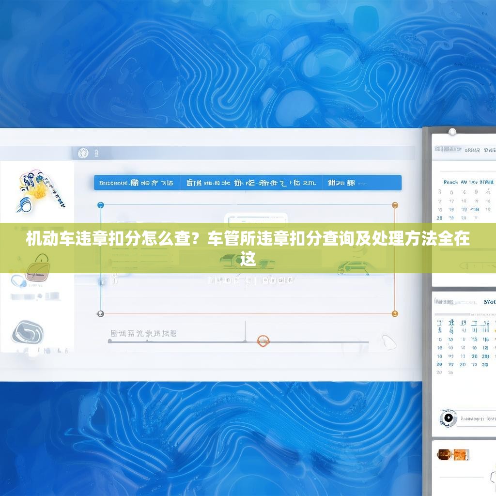 机动车违章扣分怎么查？车管所违章扣分查询及处理方法全在这