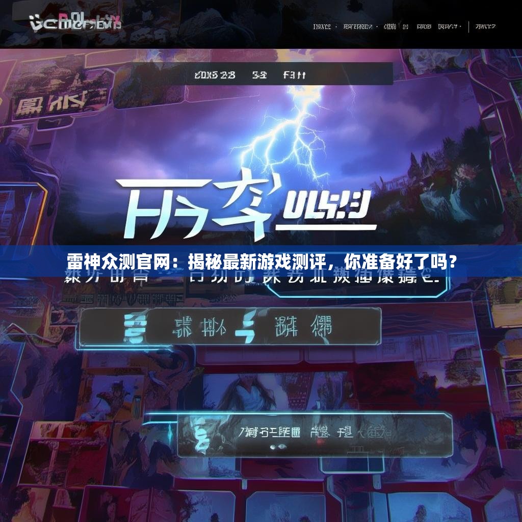 雷神众测官网:揭秘最新游戏测评,你准备好了吗?