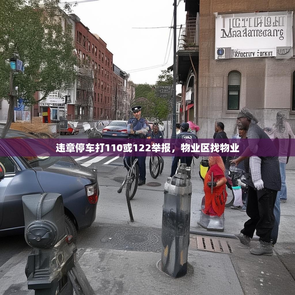 违章停车打110或122举报，物业区找物业