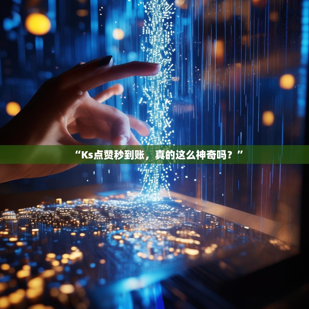 “Ks点赞秒到账，真的这么神奇吗？”