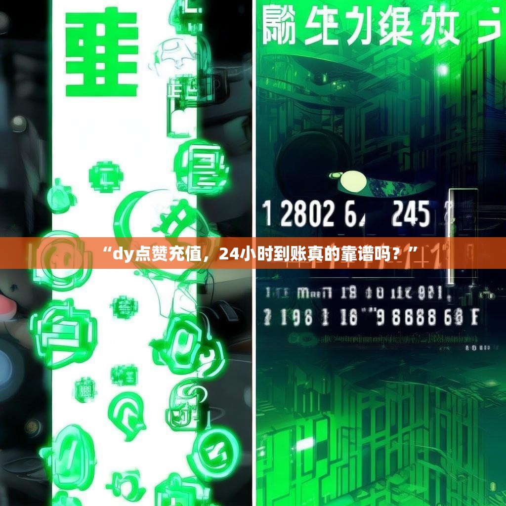 “dy点赞充值,24小时到账真的靠谱吗?”