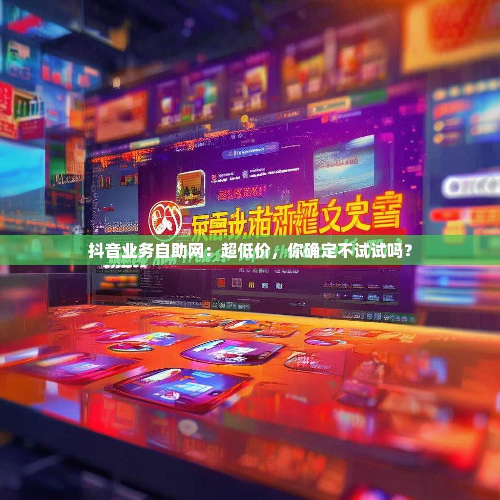 抖音业务自助网：超低价，你确定不试试吗？
