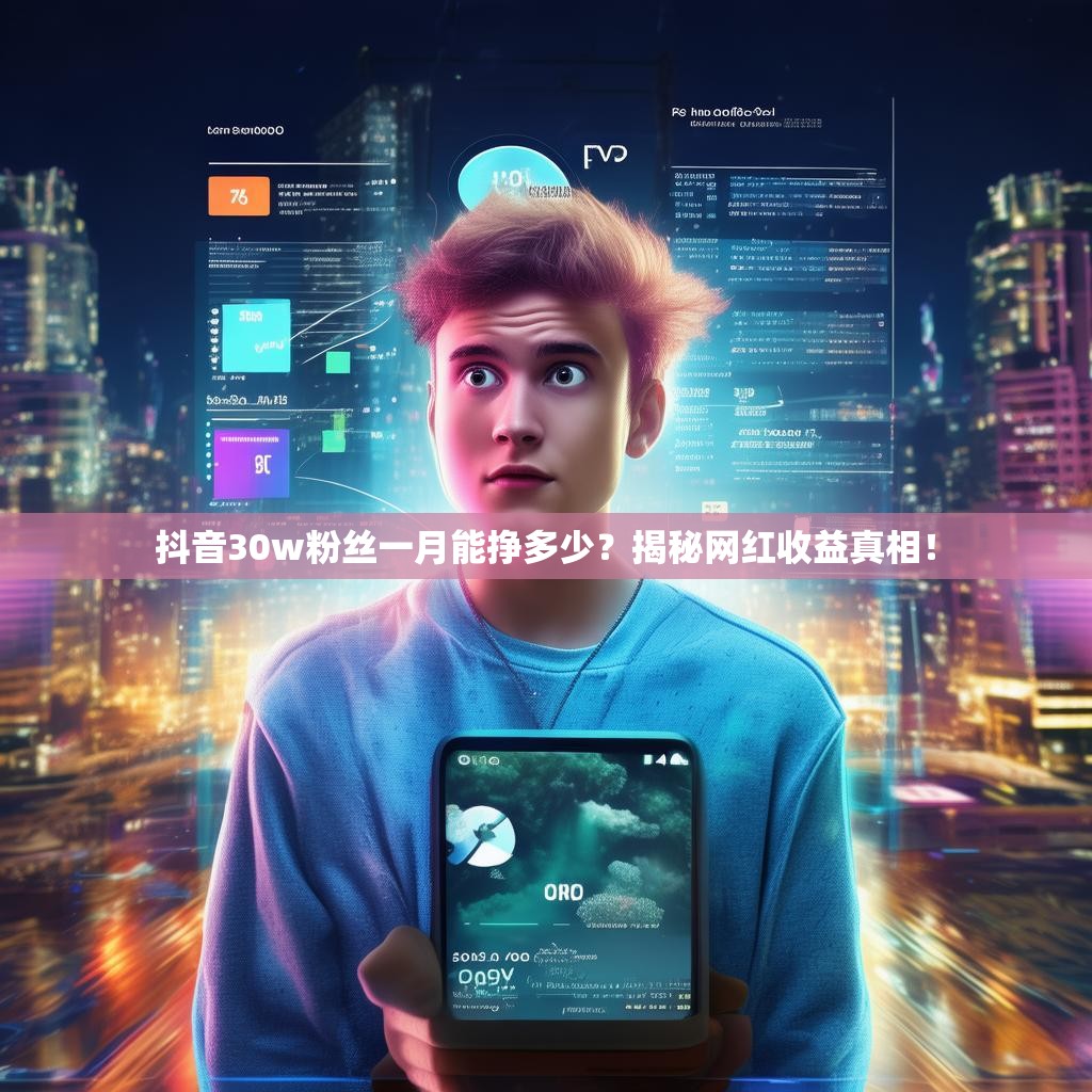 抖音30w粉丝一月能挣多少？揭秘网红收益真相！